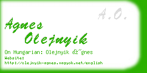 agnes olejnyik business card